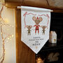Personalised Santa Stop Here Mouse Santa And Elves Wall Hanging, thumbnail 2 of 3