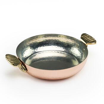 Solid Copper Pan Fish Shaped Brass Handles – 200 Mm Diameter, 2 of 3