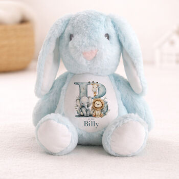 Personalised Safari Initial Bunny Plush Gift, 3 of 5