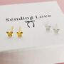 Butterfly Stud Earrings A Gift For Easter, thumbnail 1 of 6