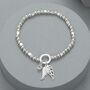 Round And Square Bracelet Angel Wings And Stone Charm, thumbnail 2 of 2