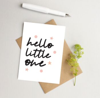 Hello Little One New Baby Card, 2 of 3