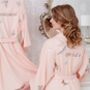 Special Offer Personalised Wedding Dressing Gown Bride Butterfly Embroidered, thumbnail 2 of 7