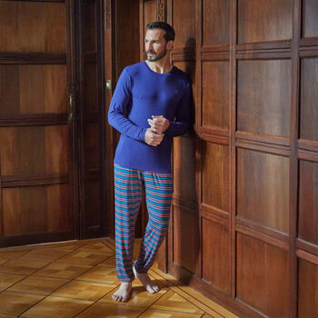 Men's 'Orange Squash' Bamboo Pyjama Set, 2 of 5