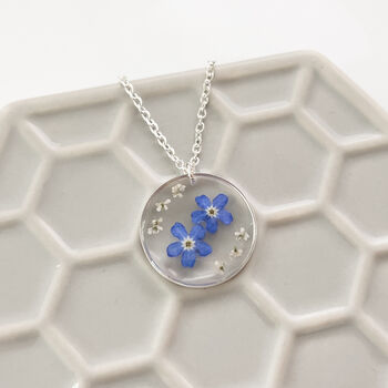 Forget Me Not Flower Necklace, 2 of 5