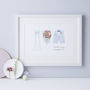 1st Anniversary Bride, Bouquet And Groom Print, thumbnail 1 of 7