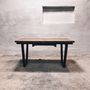 X Extendable Solid Oak Dining Table U Shaped Legs, thumbnail 3 of 5