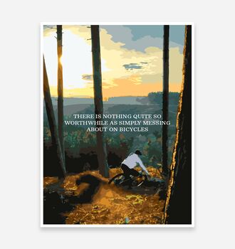 Messing About On Bikes Mountain Bike Art Print, 2 of 3