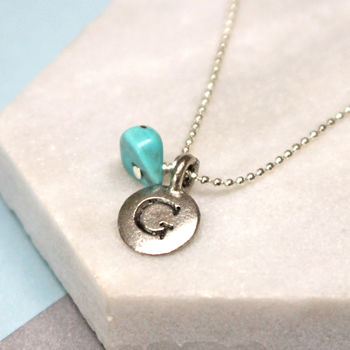 Personalised Initial Birthstone Necklace, 3 of 8