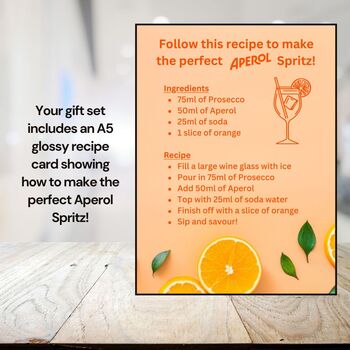 Vino Coco Aperol Spritz Gift Set Including Recipe Card, 7 of 9