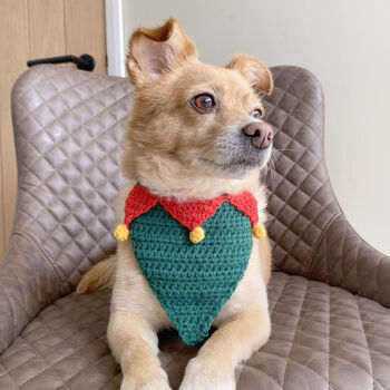 Crocheted Christmas Pet Bandana, 3 of 4