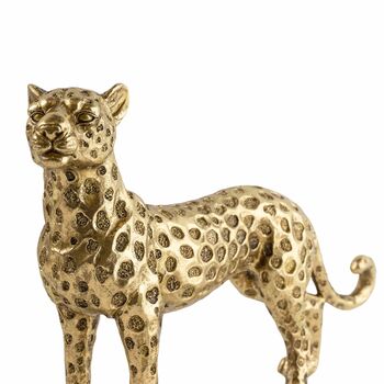 Gold Standing Leopard 12” Majestic Statement Ornament, 4 of 5