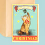 Holly Jolly Cat Christmas Card, thumbnail 1 of 6