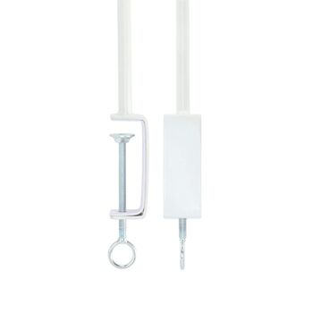 Over Table Hanging Rack Rail In White Steel Fit 211.5cm, 6 of 8