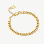 Women's Dainty Cuban Curb Chain Bracelet In 18k Gold, Christmas Jewellery Gift, thumbnail 1 of 4