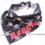 Personalised Black Skulls Dog Bandana, thumbnail 1 of 2