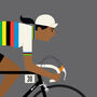 Personalised Female Cycling Print, Rainbow Jersey, thumbnail 6 of 9