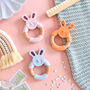 Silicone And Beech Wood Bunny Teether, thumbnail 3 of 8