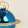 G Decor Four Blue And Gold Planet Christmas Baubles, thumbnail 5 of 7