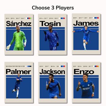 Set Of Three Chelsea Football Player Posters, 6 of 7