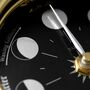 Prestige Solid Brass Moon Phase Clock, thumbnail 4 of 12