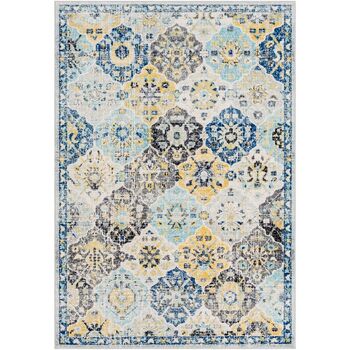 Hillsby Blue/Mustard/Grey Rug, 3 of 4