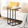 Set Of Two C Shaped Tempered Glass Sofa Side Table, thumbnail 4 of 12