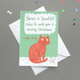 'Cat And Beautiful Robin' Christmas Card, thumbnail 1 of 3