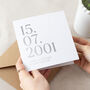 Big Date Foiled Silver Anniversary Card, thumbnail 1 of 2