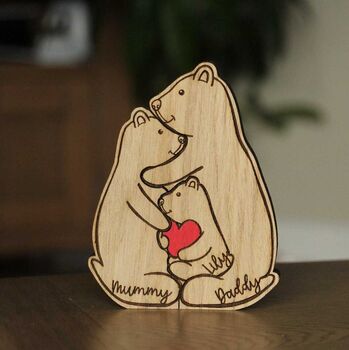 Personalised Bear Family Wooden Puzzle – Custom Family Keepsake Gift, 6 of 9