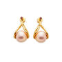 Gw Silver Plated Baroque Pearl Earrings, thumbnail 4 of 5