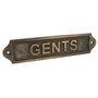 Custom Gents Brass Plaque With Vintage Finish, thumbnail 1 of 12