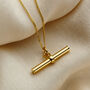 Mini 9ct Gold T Bar Necklace, thumbnail 1 of 5