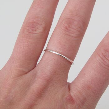 Plain Sterling Silver Stacking Ring, 4 of 5