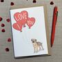 Personalised Border Terrier I Love You Valentine's Card, thumbnail 1 of 2
