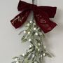 Glitter Mistletoe, Personalised Bow, Newly Wed Christmas Gift, thumbnail 5 of 7