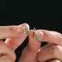 Genuine Green Jade Pear Cut Drop Hook Earrings, thumbnail 4 of 10