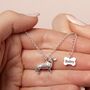 Personalised Dachshund Sterling Silver Necklace, thumbnail 1 of 10