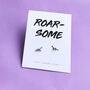 Roarsome Silver Dinosaur Stud Earrings, thumbnail 1 of 3
