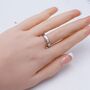 Sterling Silver Moon And Star Ring With Gold Plating, thumbnail 7 of 10