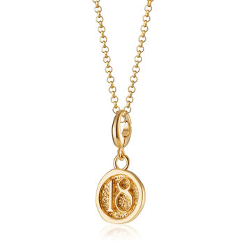 18ct Gold Number 18 Charm Necklace, 2 of 6