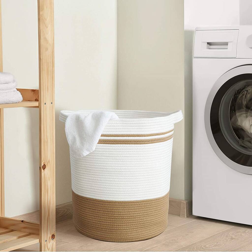 Large Cotton Rope Woven Laundry Basket By Momentum