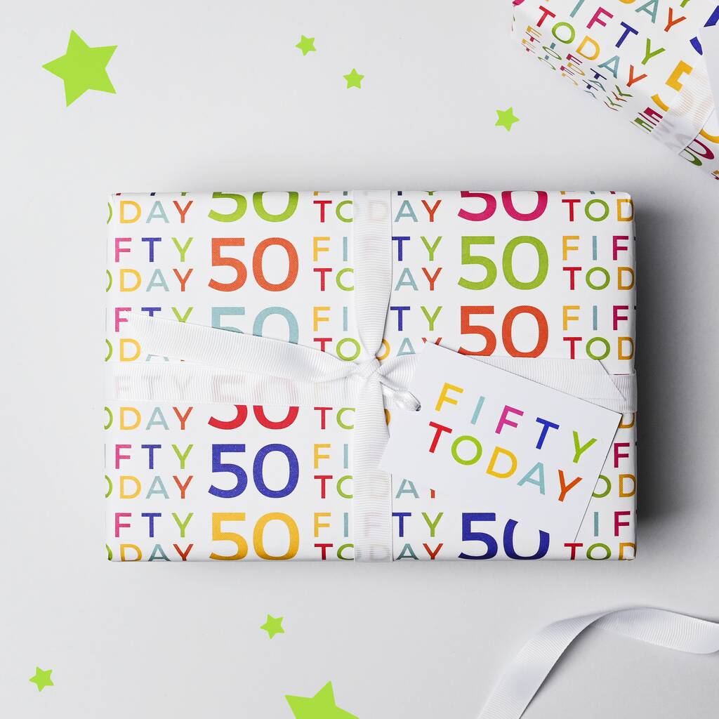 50 Today Wrapping Paper Set, 1 of 2