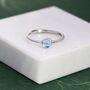 Minimalist Moonstone Ring In Sterling Silver, thumbnail 3 of 10