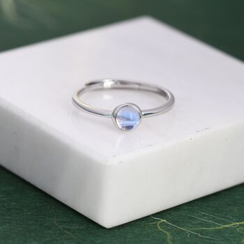 Minimalist Moonstone Ring In Sterling Silver, 3 of 10