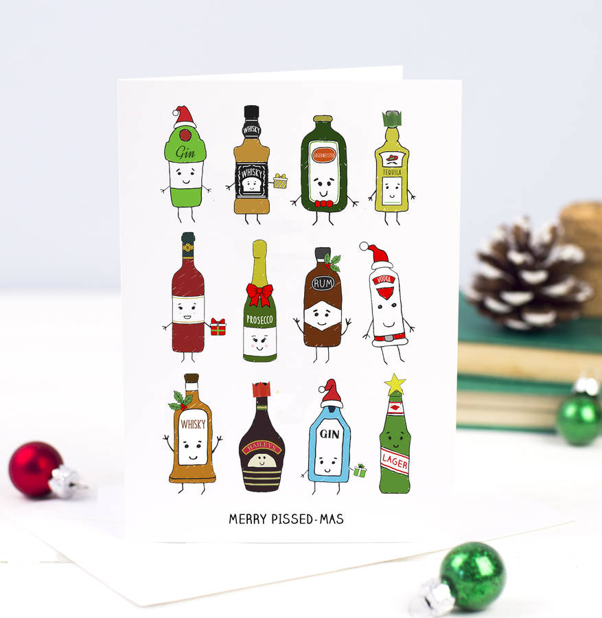 'Merry Pissedmas' Funny Christmas Card