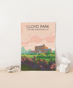 Lloyd Park Walthamstow London Travel Poster Art Print, 3 of 8