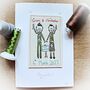 Wedding Card, Personalised, Embroidered, thumbnail 7 of 12