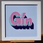 ‘Gin’ Hand Painted Framed Novelty Sign, thumbnail 4 of 4