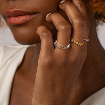 Crown Small Stacking Ring 925 Sterling Silver, 2 of 4